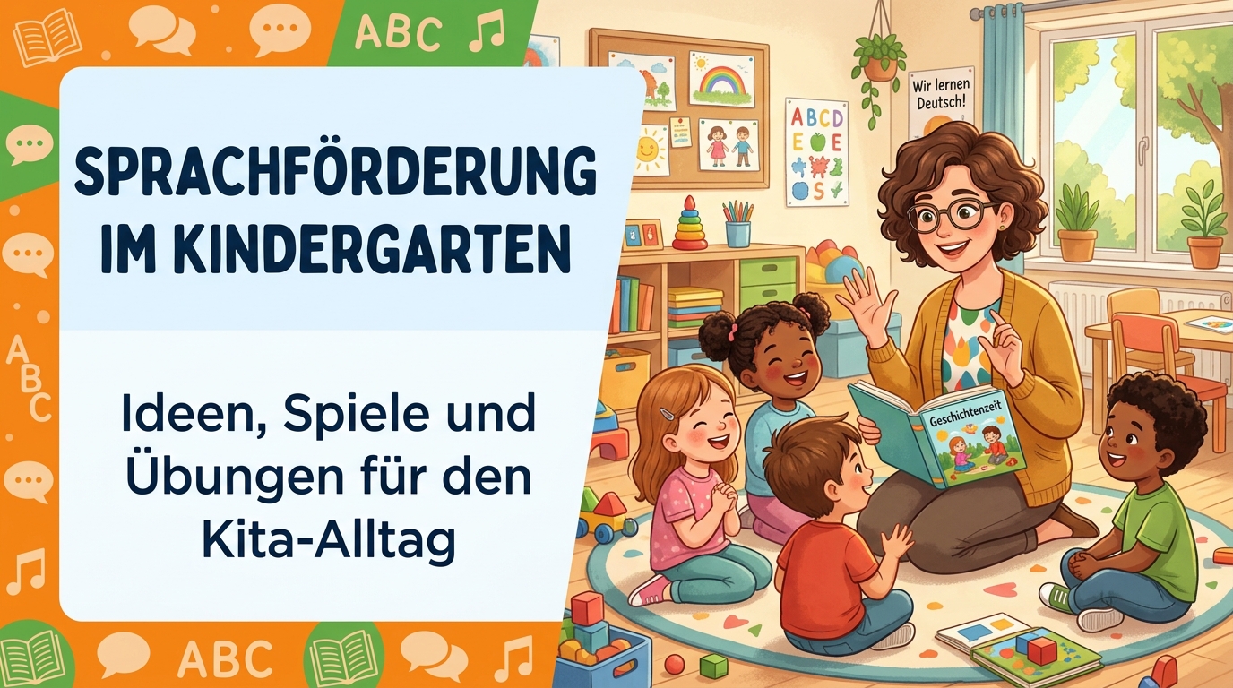Sprachförderung im Kindergarten: Ideen, Spiele und Übungen für den Kita-Alltag